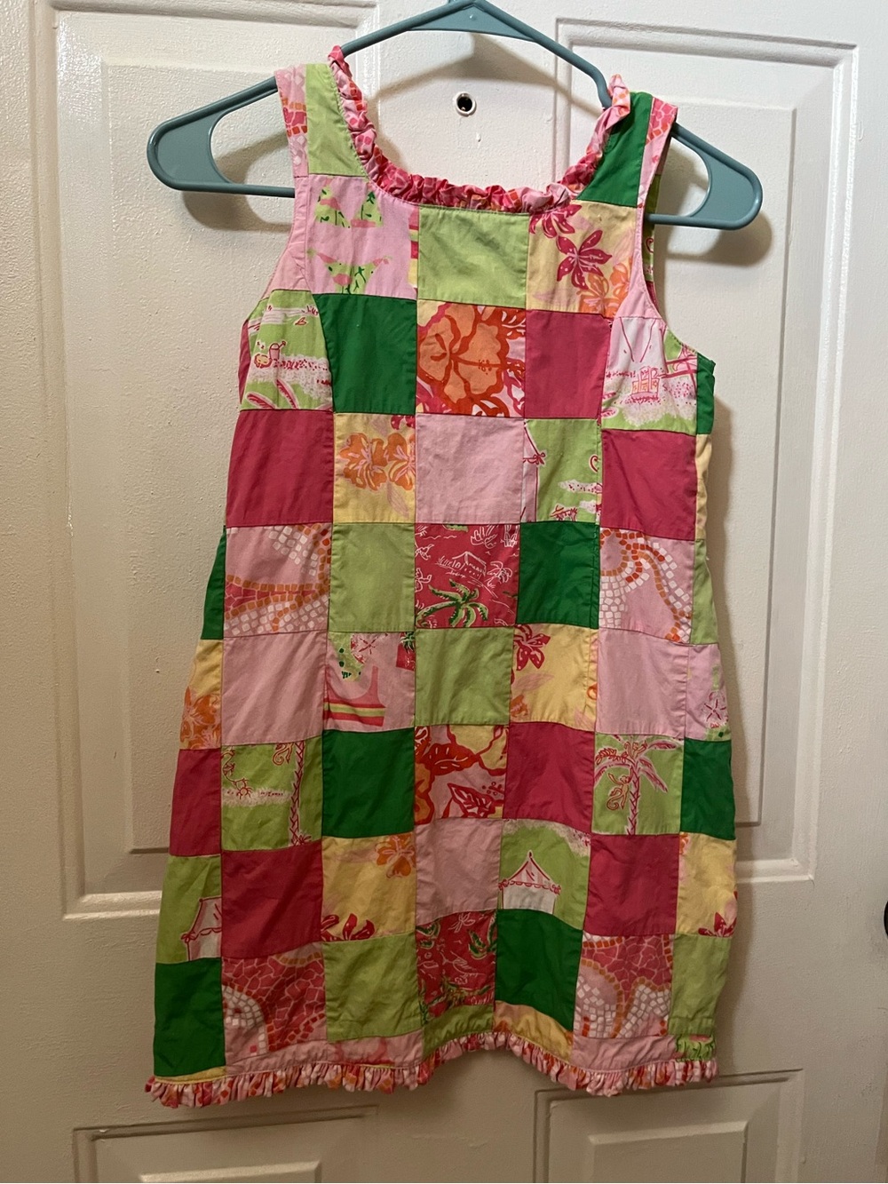 Lilly Pulitzer Patchwork Pink & Green Sundress
